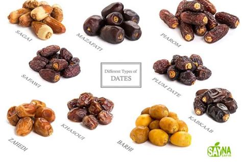 What are the different types of Dates? - Sayna Safir