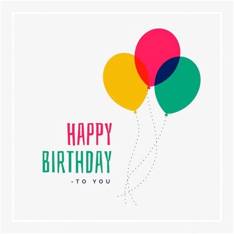 Free Vector | Simple happy birthday greeting design