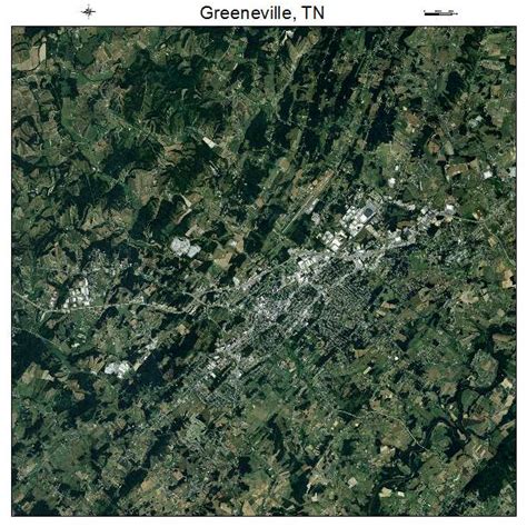 Aerial Photography Map of Greeneville, TN Tennessee