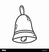 Hand Drawn Doodle bell Vector Sketch Illustration Of Black Outline  sketch template