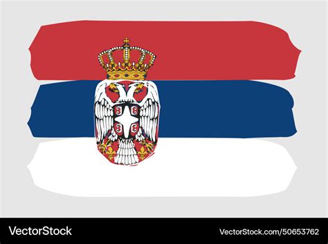 Painted flag of serbia Royalty Free Vector Image