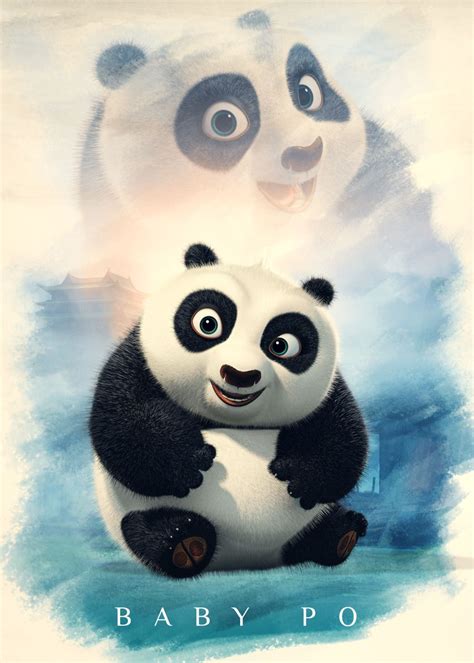 'Baby Po' Poster, picture, metal print, paint by Kung Fu Panda | Displate