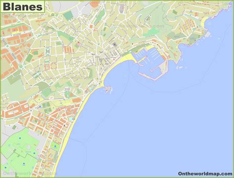 Detailed map of Blanes - Ontheworldmap.com