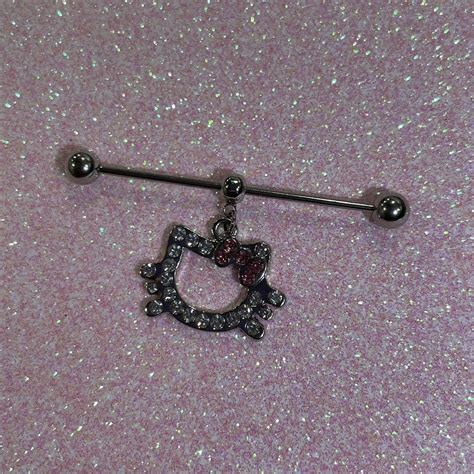 Industrial hello kitty piercing🩷🩷🎀 never used !!... - Depop