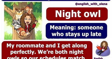 English with Olena: English idiom: Night Owl