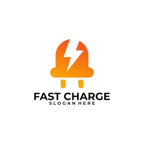 Premium Vector | Fast charge logo vector design template