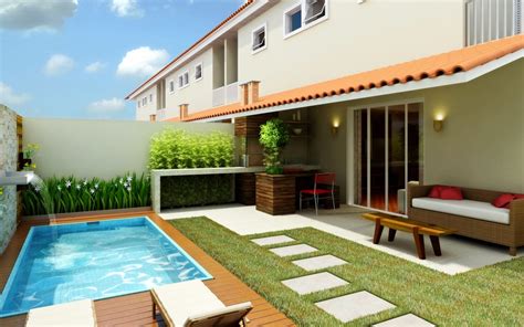 Decoração para quintal pequeno com piscina | Decorando Casas