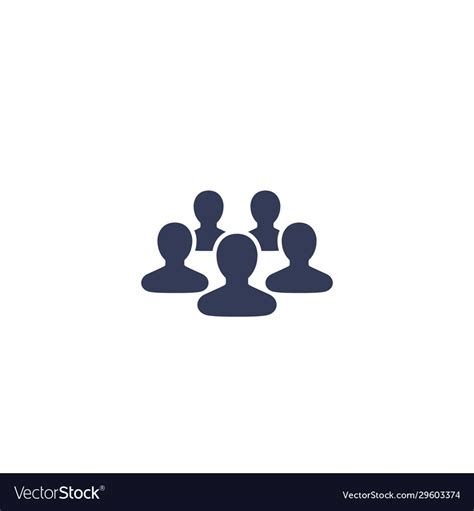 Group icon on white Royalty Free Vector Image - VectorStock