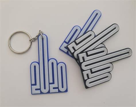 STL file Keychain - 2020 Middle Finger 🗝️・Model to download and 3D print・Cults