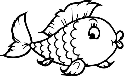 Cute Fish Coloring Page - Free Printable Coloring Pages for Kids