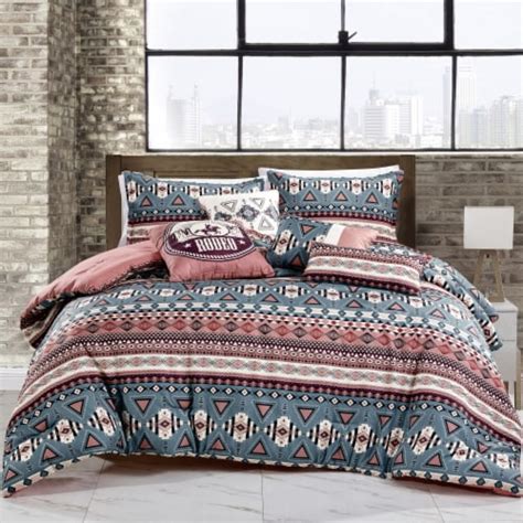 MarCielo 7 Pieces Rustic Southwestern Bedding Comforter Set, King - Kroger