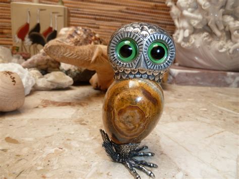 925 silver and onyx owl statuette cant find any info or any similar owl ...