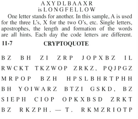 Printable Cryptoquips