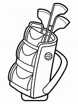 Golf bag With Clubs colouring book Pages For Children And Adults  sketch template