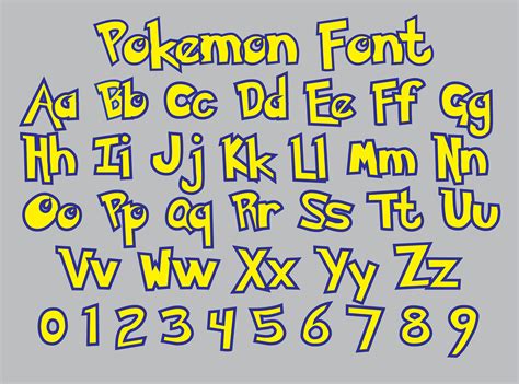 Pokemon Alphabet SVG PNG - Etsy