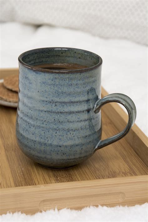 Handcrafted Ceramic Light Blue 14 fl oz Mug – Mad About Pottery