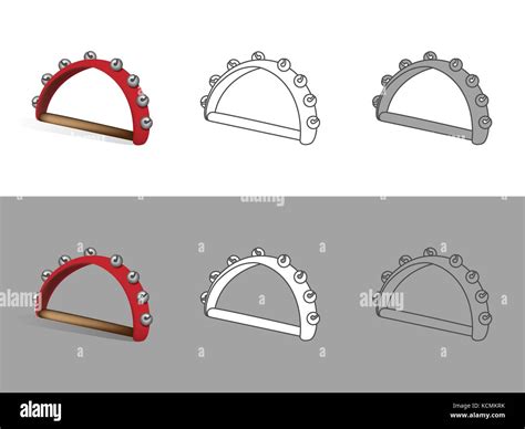 Bells musical instrument set on two different backgrounds. Vector ...