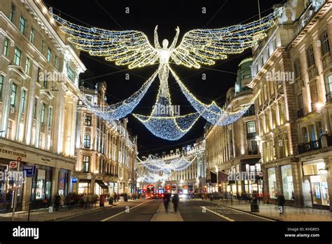 Christmas lights on Regent Street, London England United Kingdom UK ...