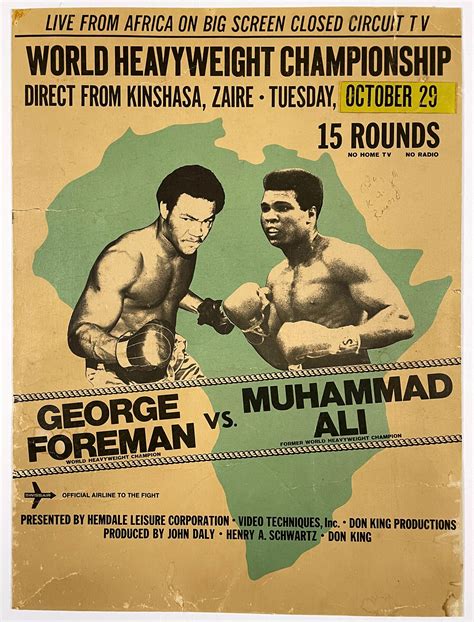 Lot Detail - October 29, 1974, Muhammad Ali vs. George Foreman “Rumble ...