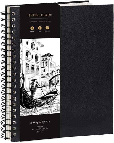 Buy Artist’s Sketchbook Hardcover – 200GSM Very Thick Paper – Large, Spiral Sketch Book for ...