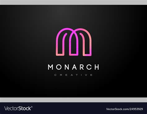 Purple m logo m letter icon design Royalty Free Vector Image