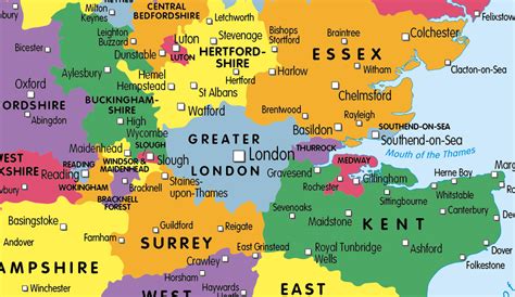 Britain and Ireland counties and regions map - small - Cosmographics Ltd