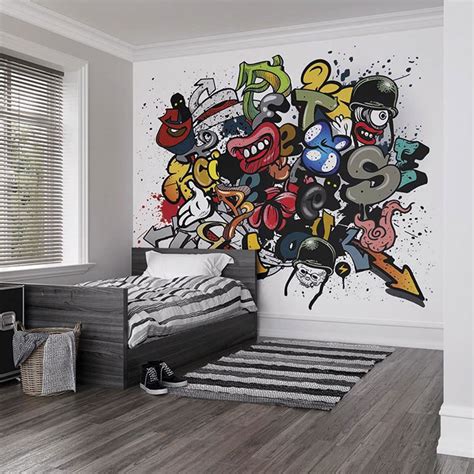 Spray Paint Medium by Origin Murals - Multi - Mural : Wallpaper Direct