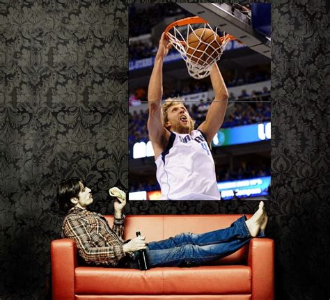 Dirk Nowitzki Dunk Dallas Mavericks NBA Basketball Huge 47x35 POSTER