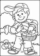 transmissionpress The Boy And Easter Eggs Basket Coloring Pages sketch template