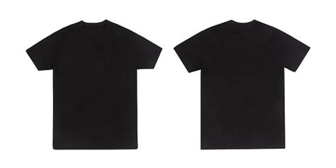 Black Tshirts Front And Back Use For Design Isolated On White ...