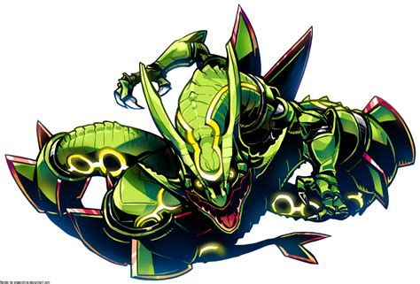 Pokemon Rayquaza fanart render by OneExisting on DeviantArt