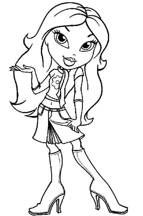 Pretty Bratz Jade coloring page - Download, Print or Color Online for Free