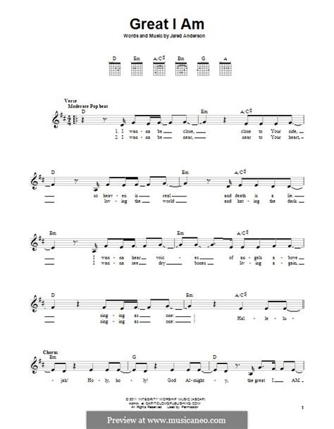 Great I am by J. Anderson - sheet music on MusicaNeo