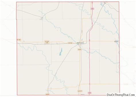 Map of Sumner County, Kansas - Thong Thai Real