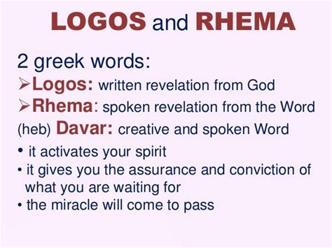 What does rhema word mean - theatrecoke