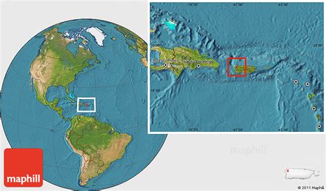 Satellite Location Map of Moca