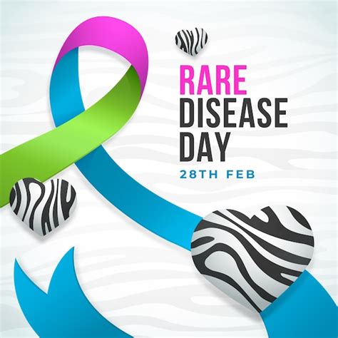 Premium Vector | Gradient rare disease day illustration with ribbon