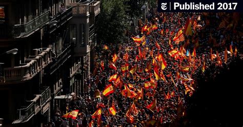 ‘I Am Spanish’: Thousands in Barcelona Protest a Push for Independence ...