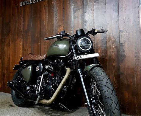 Royal Enfield Classic 500 Modified Into A Low Slung Bobber | atelier ...