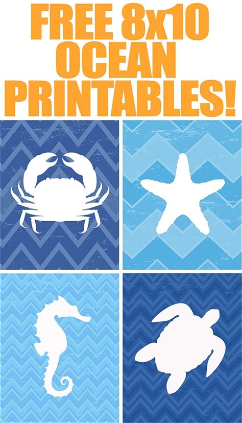 Ocean Animal FREE Printables {set of 4} - How to Nest for Less™