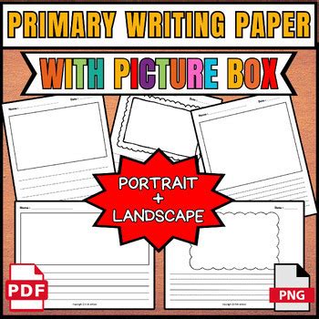 Primary Writing Paper with Picture Box | Lined Paper with Picture Box