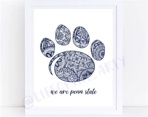 PSU Paw Print Penn State Decor Grad Gift - Etsy