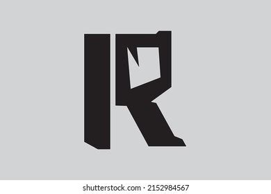 Logo Letter R Black Color Vector Stock Vector (Royalty Free) 2152984567 ...