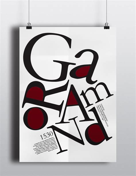 Garamond Typeface Poster | Historia de la tipografia, Póster de tipografía, Póster tipográfico