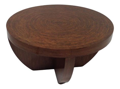 Modern Round Coffee Table With Zebrano Finish | Round coffee table modern, Modern round, Round ...