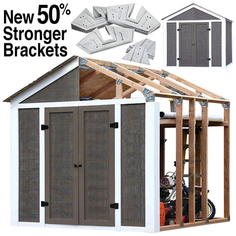 Functional Galvanized Steel Material Base Peak Style Shed Kit Easy To ...