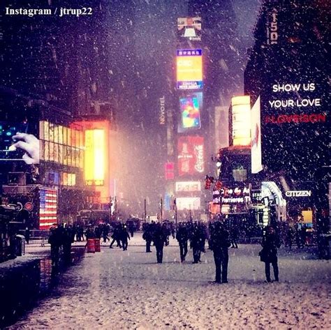 Times Square in the snow! | Night city, World cities, Places to visit