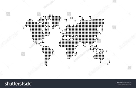 Dotted World Map Stock Vector (Royalty Free) 1046544169 | Shutterstock