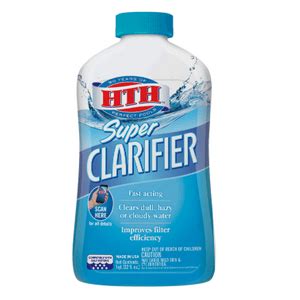 HTH super pool clarifier is a fast-acting concentrated water clarifier ...