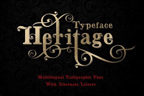 Heritage calligraphic typeface | Blackletter Fonts ~ Creative Market